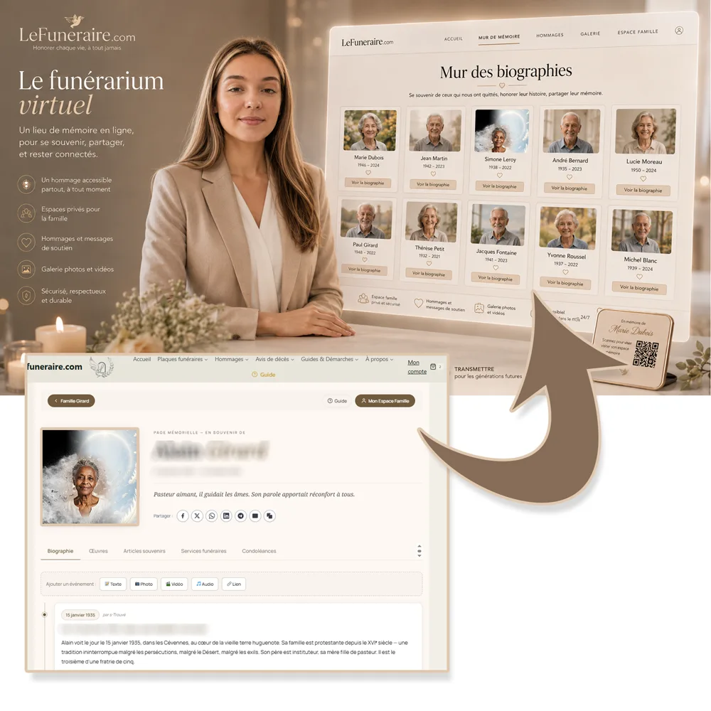 Funerarium virtuel — service complémentaire Ange