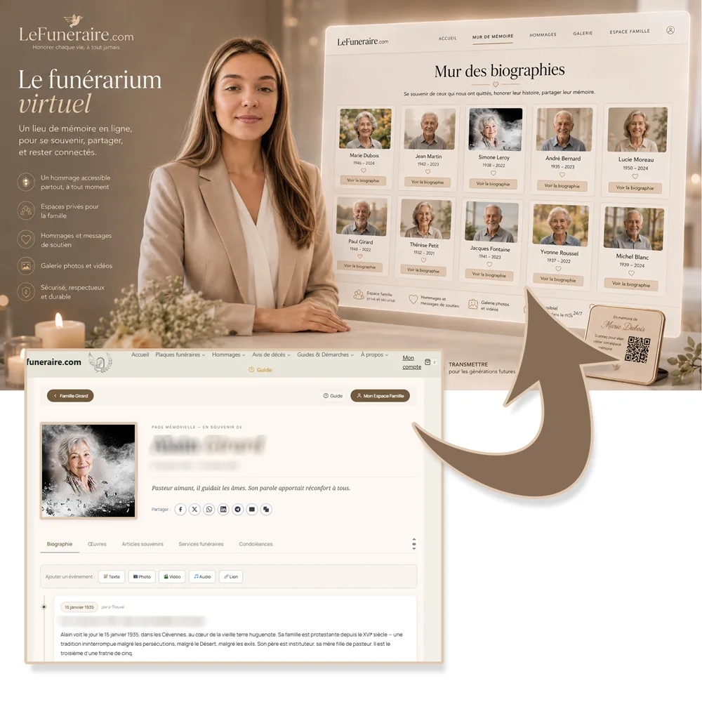Funerarium virtuel — service complémentaire Ange