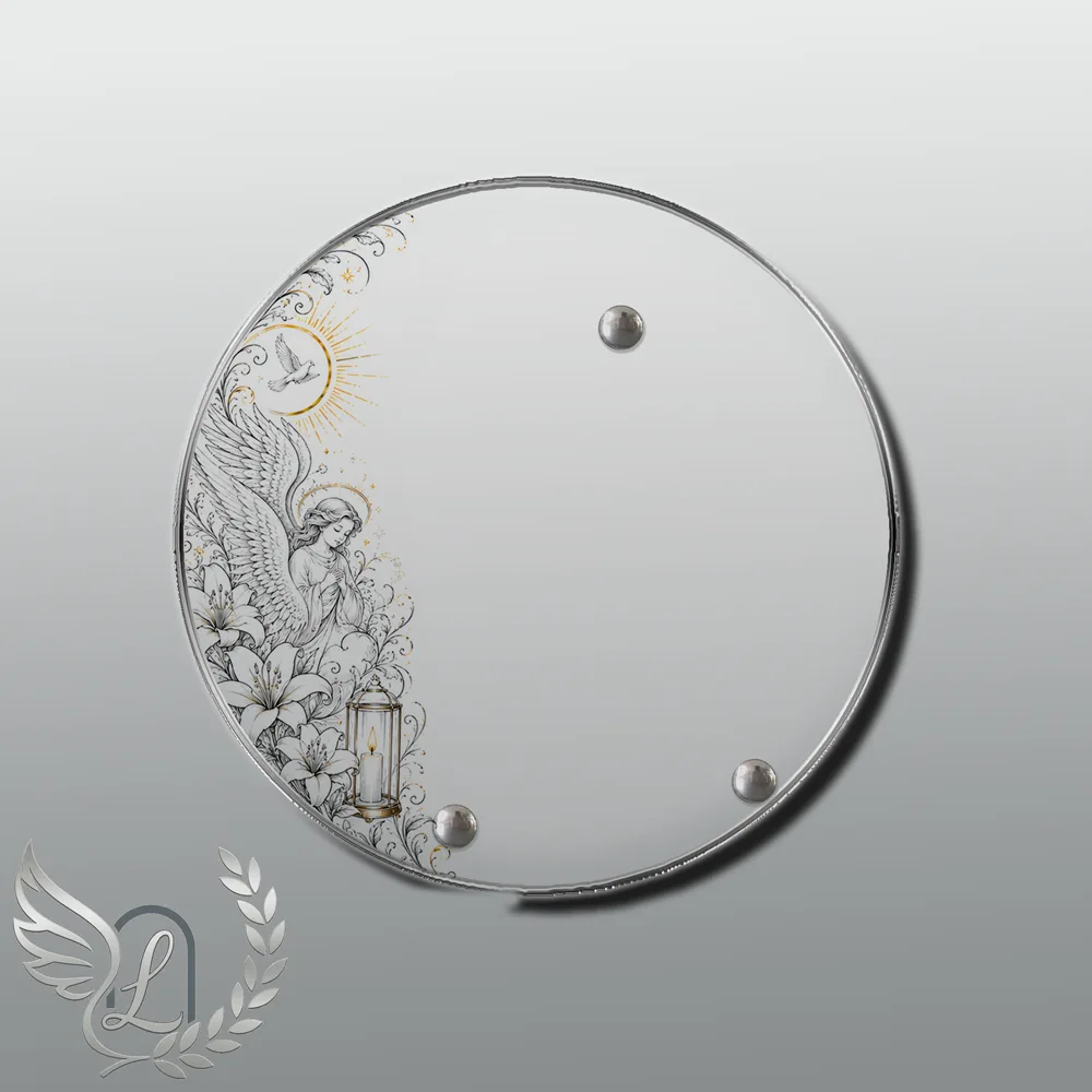 Plaque Circulaire Ange nue motif 03