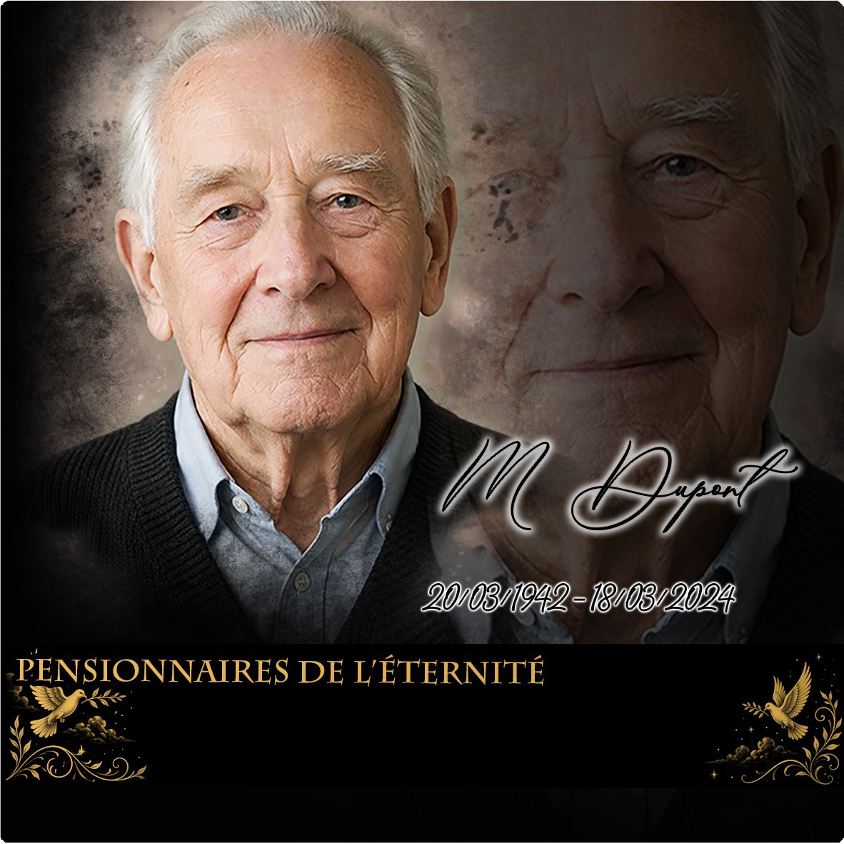 Plaque Carré Colombe effet Crayon, ambiance complète portrait + fond