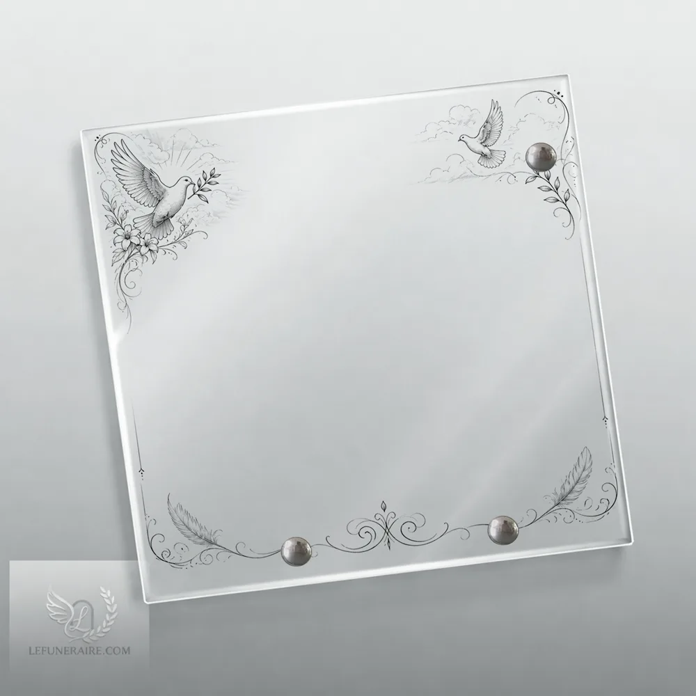 Plaque Carré Colombe nue motif 01