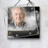Plaque funéraire carré colombe suspendue par cordelette, kit de fixation inclus, 1er sous-décor