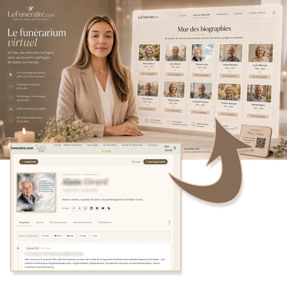Funerarium virtuel — service complémentaire Colombe