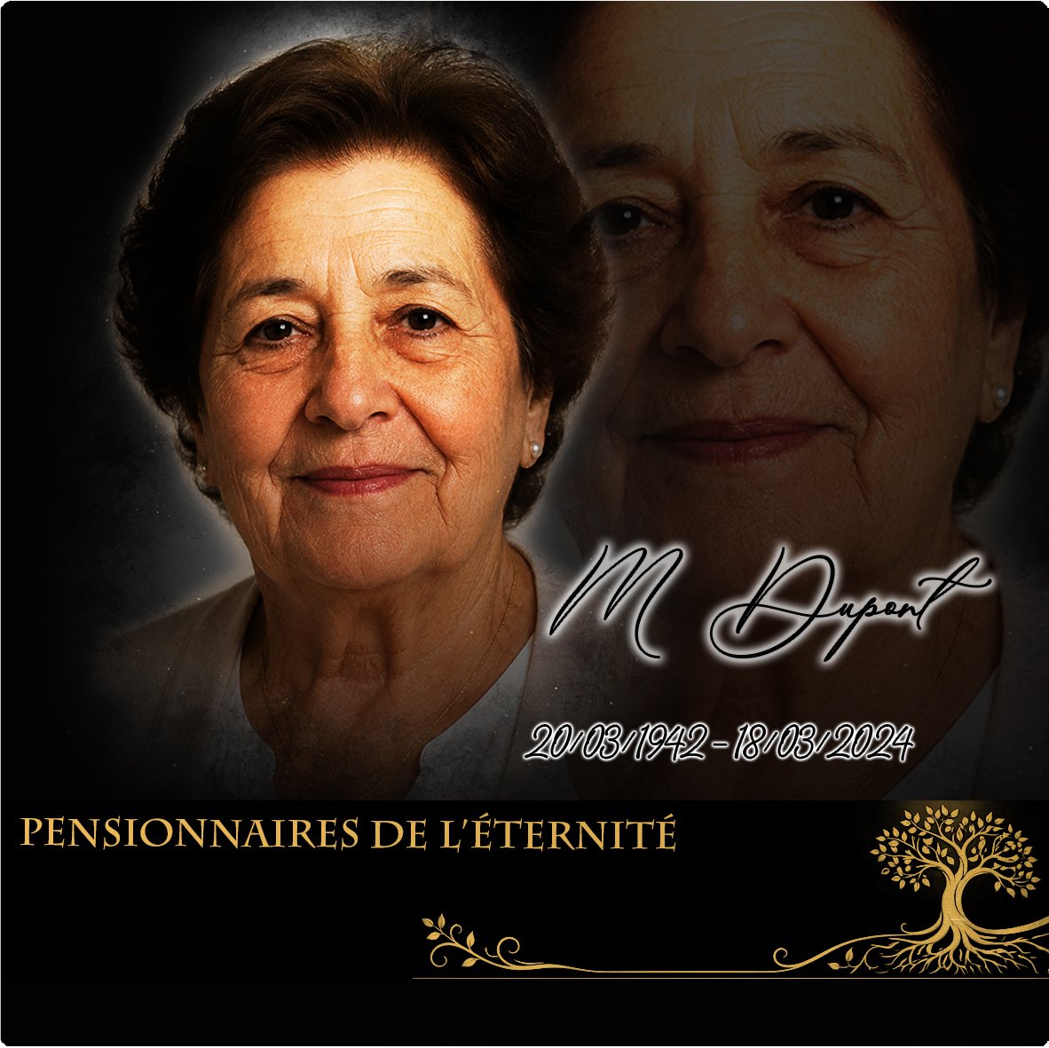 Plaque Carré Arbre de vie effet Crayon, ambiance complète portrait + fond