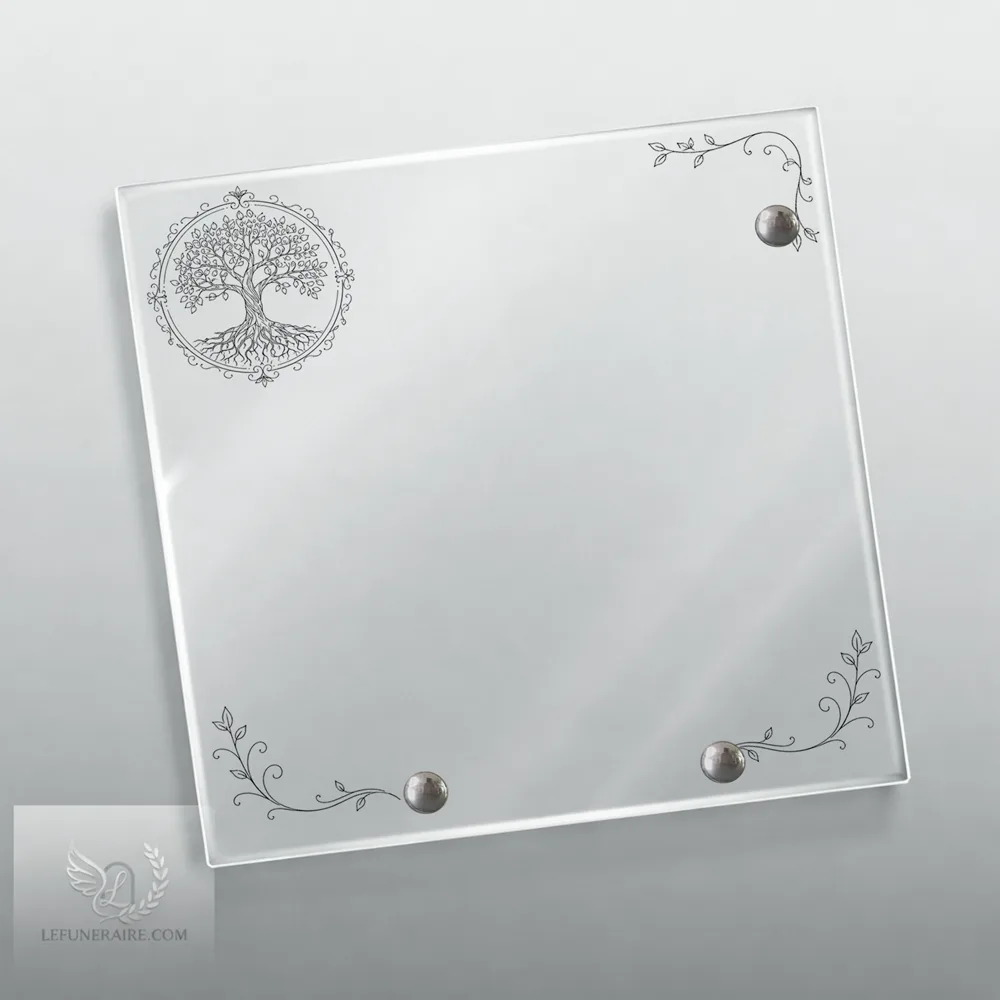 Plaque Carré Arbre de vie nue motif 01