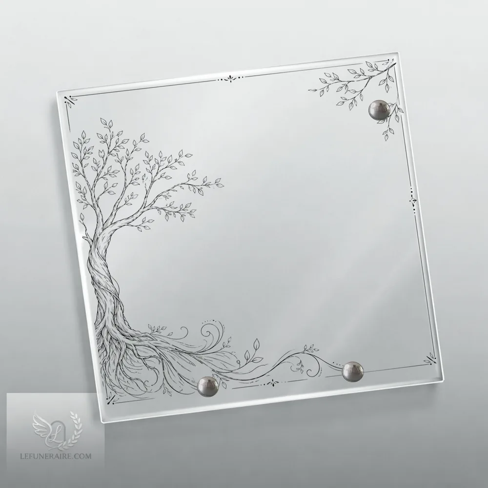Plaque Carré Arbre de vie nue motif 02
