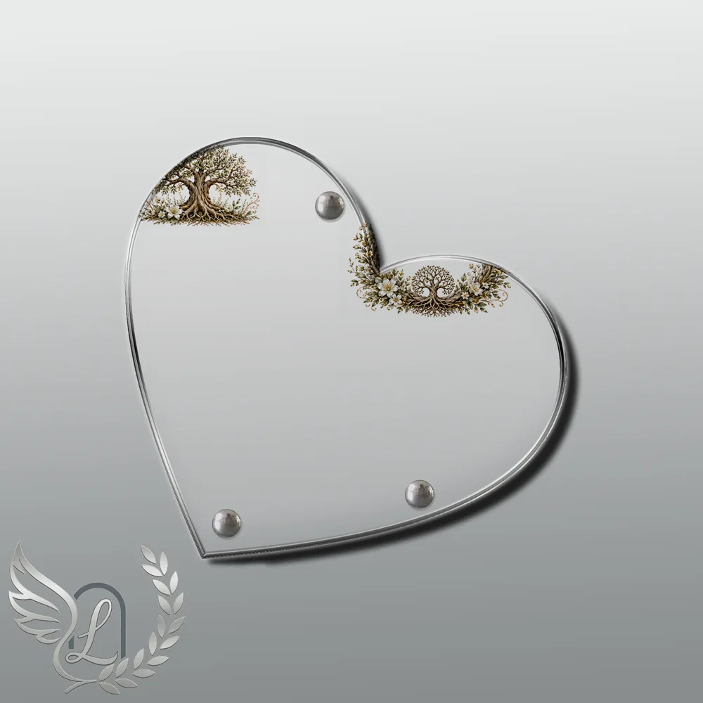 Plaque Cœur Arbre de vie nue motif 03