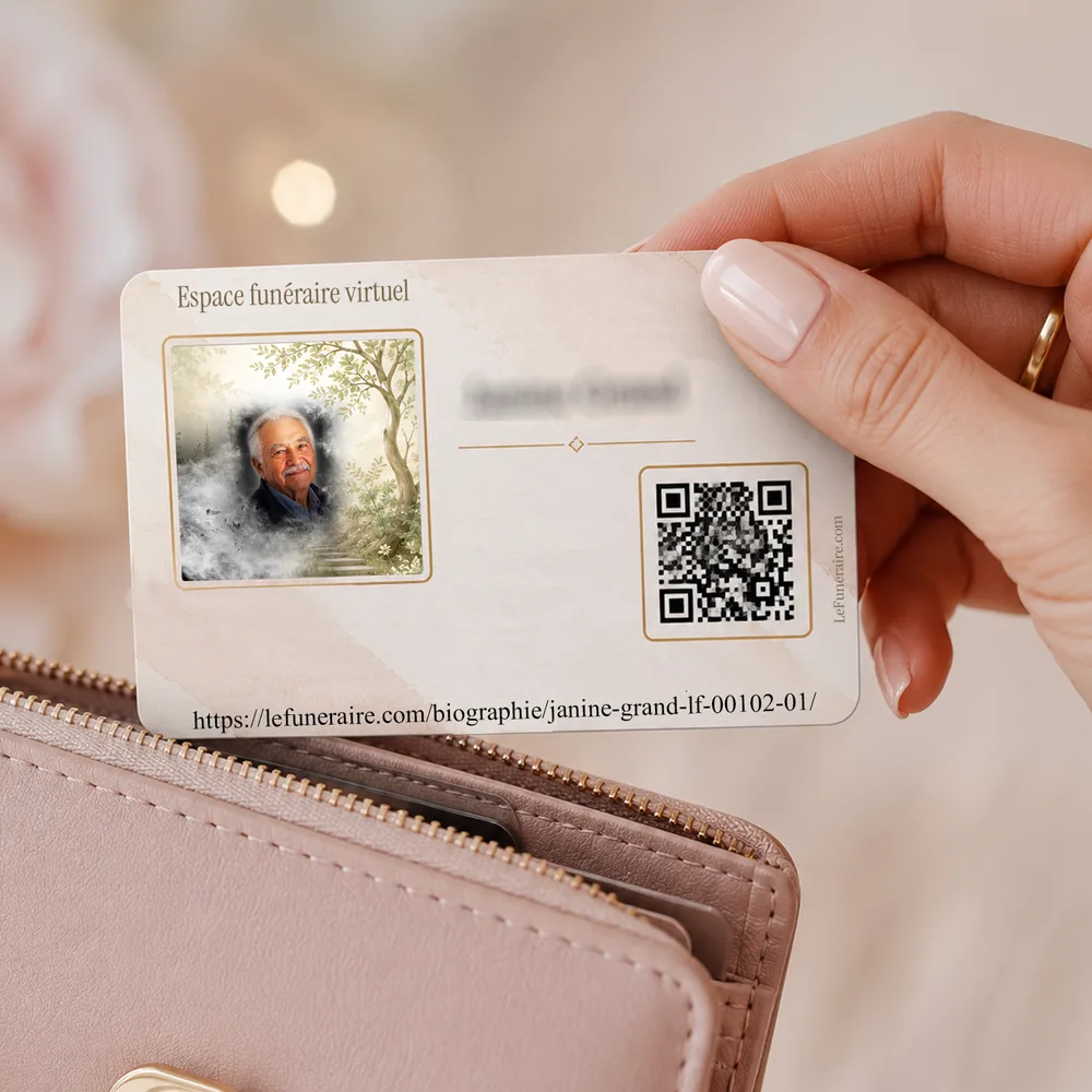 Carte souvenir QR — service complémentaire Arbre de vie