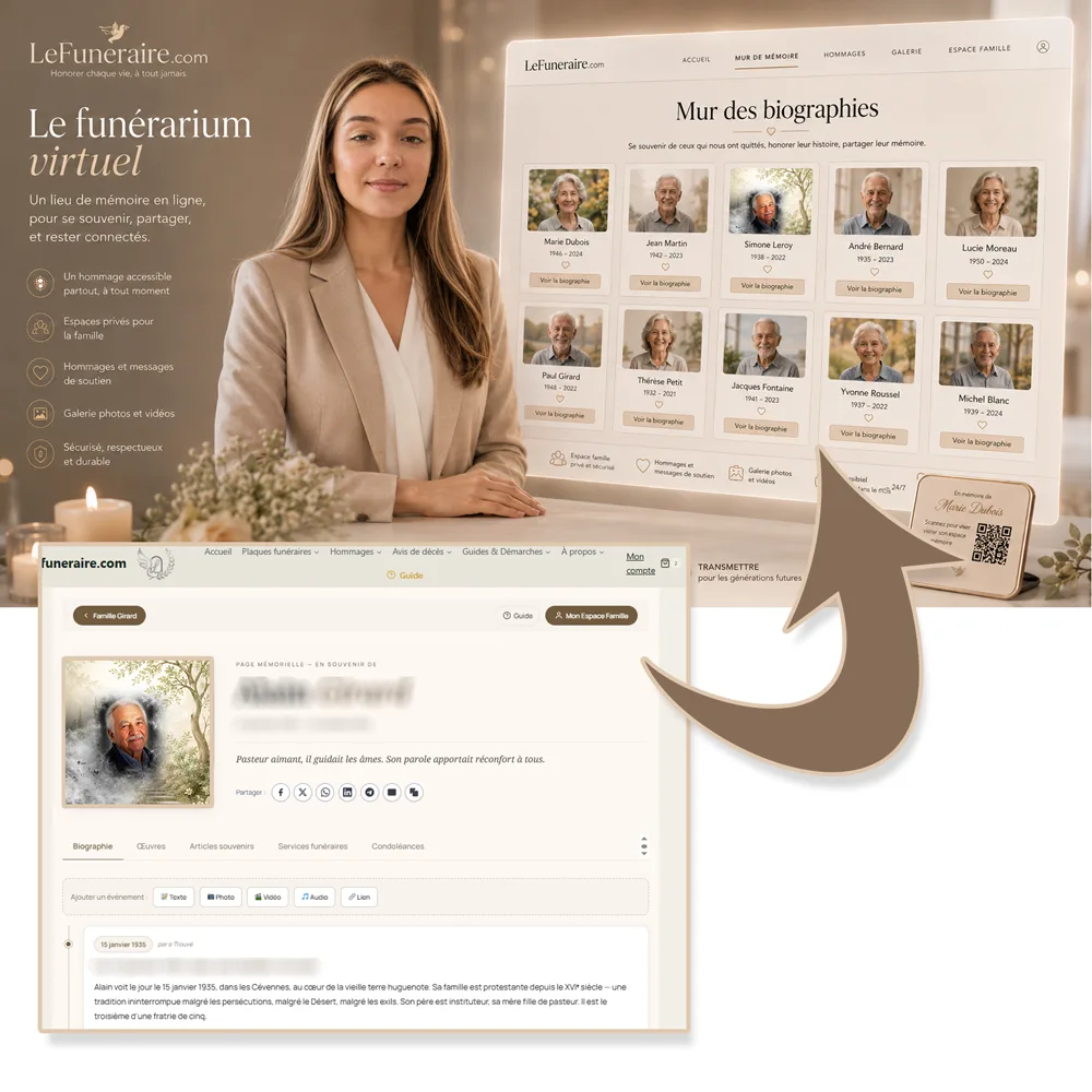 Funerarium virtuel — service complémentaire Arbre de vie