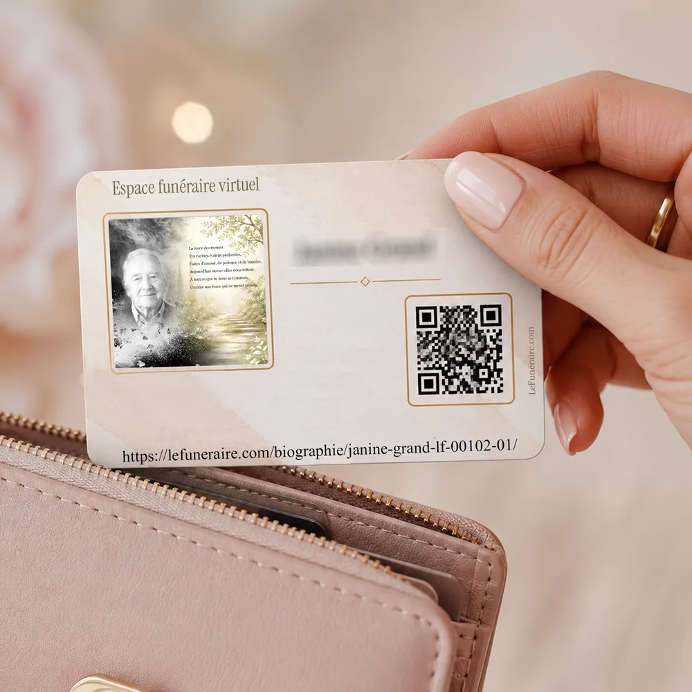 Carte souvenir QR — service complémentaire Arbre de vie