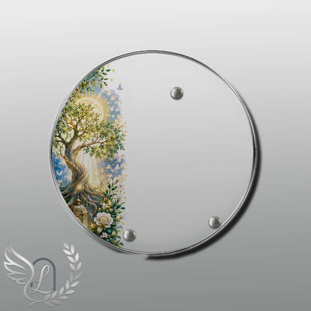 Plaque Circulaire Arbre de vie nue motif 01