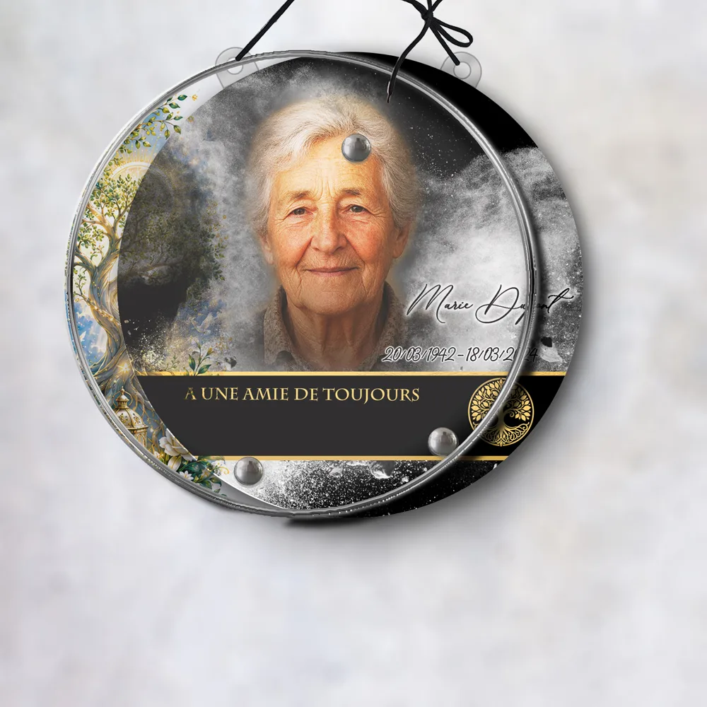Plaque Circulaire Arbre de vie suspendue par cordelette