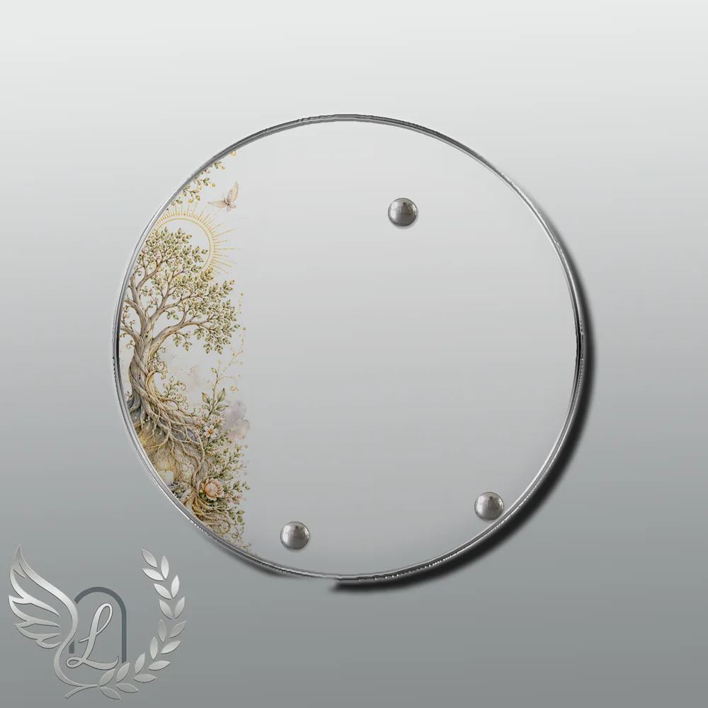 Plaque Circulaire Arbre de vie nue motif 02