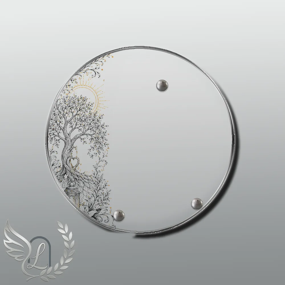 Plaque Circulaire Arbre de vie nue motif 03