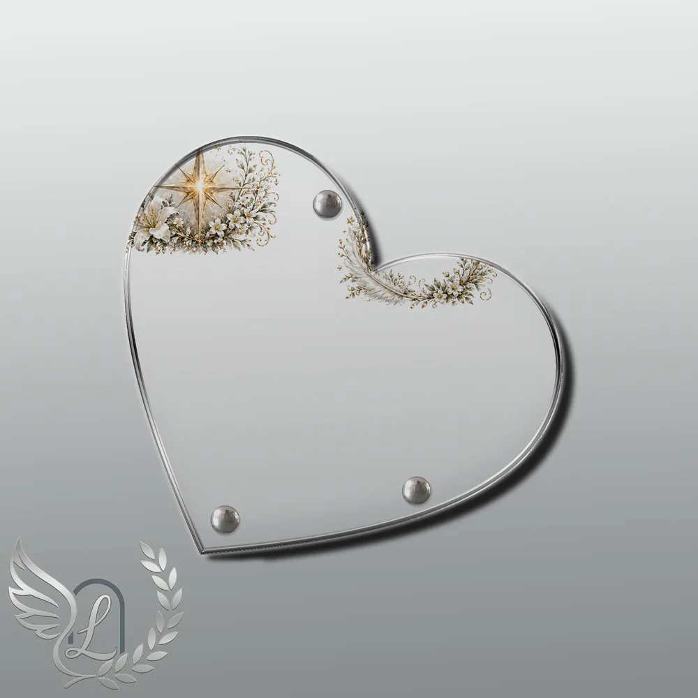 Plaque Cœur Étoile nue motif 01