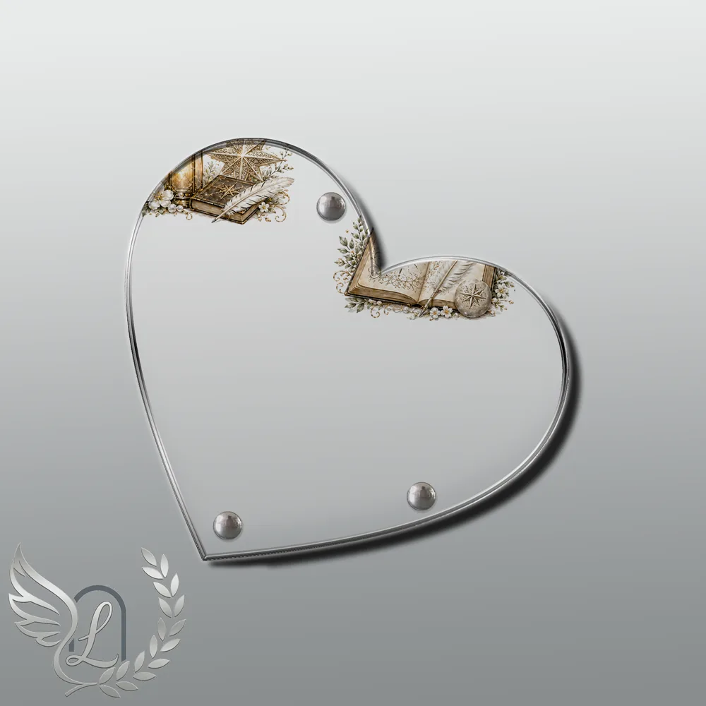 Plaque Cœur Étoile nue motif 02