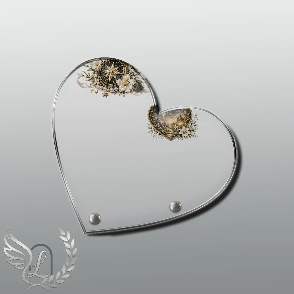 Plaque Cœur Étoile nue motif 03