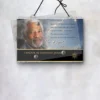Plaque funéraire panoramique étoile suspendue par cordelette, kit de fixation inclus, 1er sous-décor