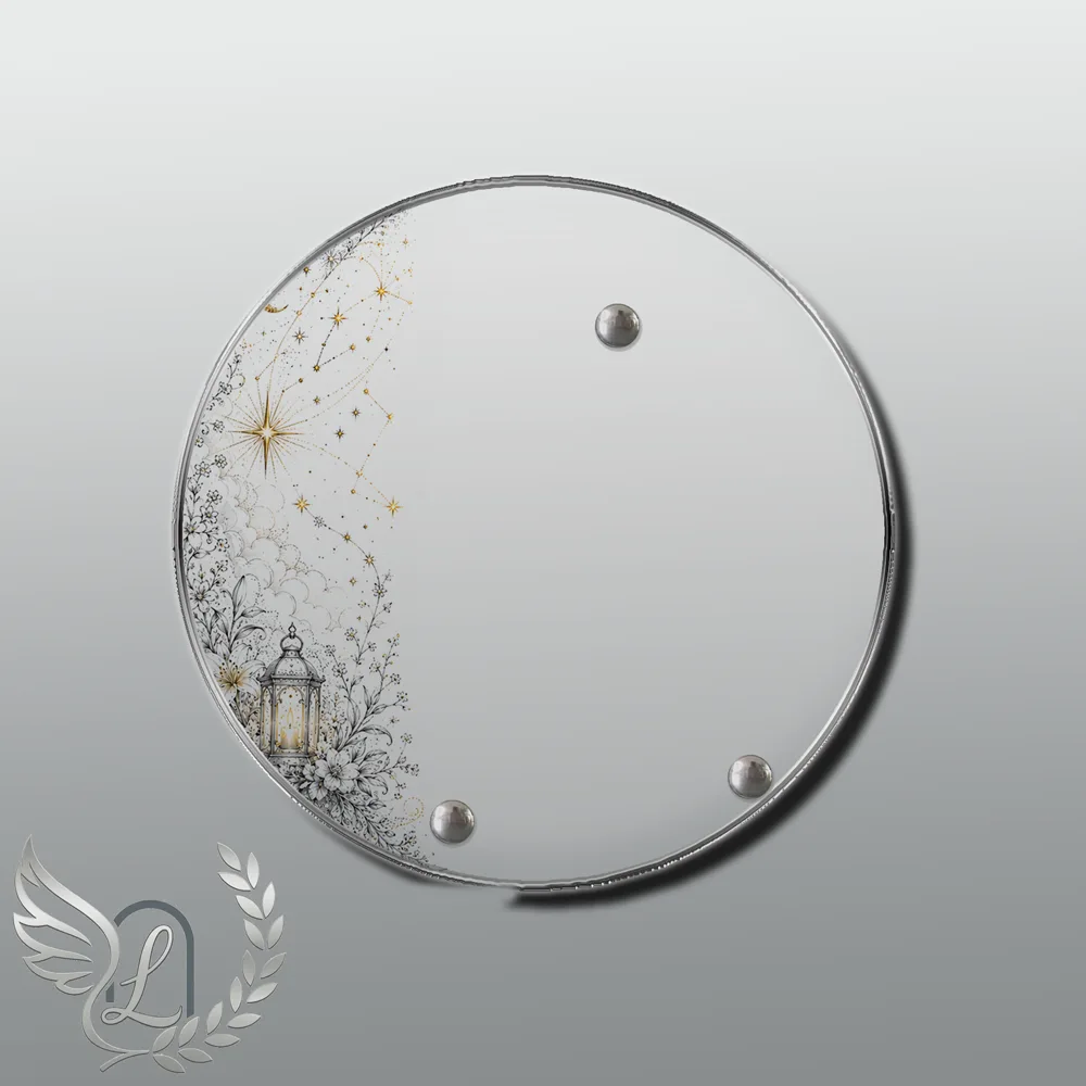 Plaque Circulaire Étoile nue motif 01