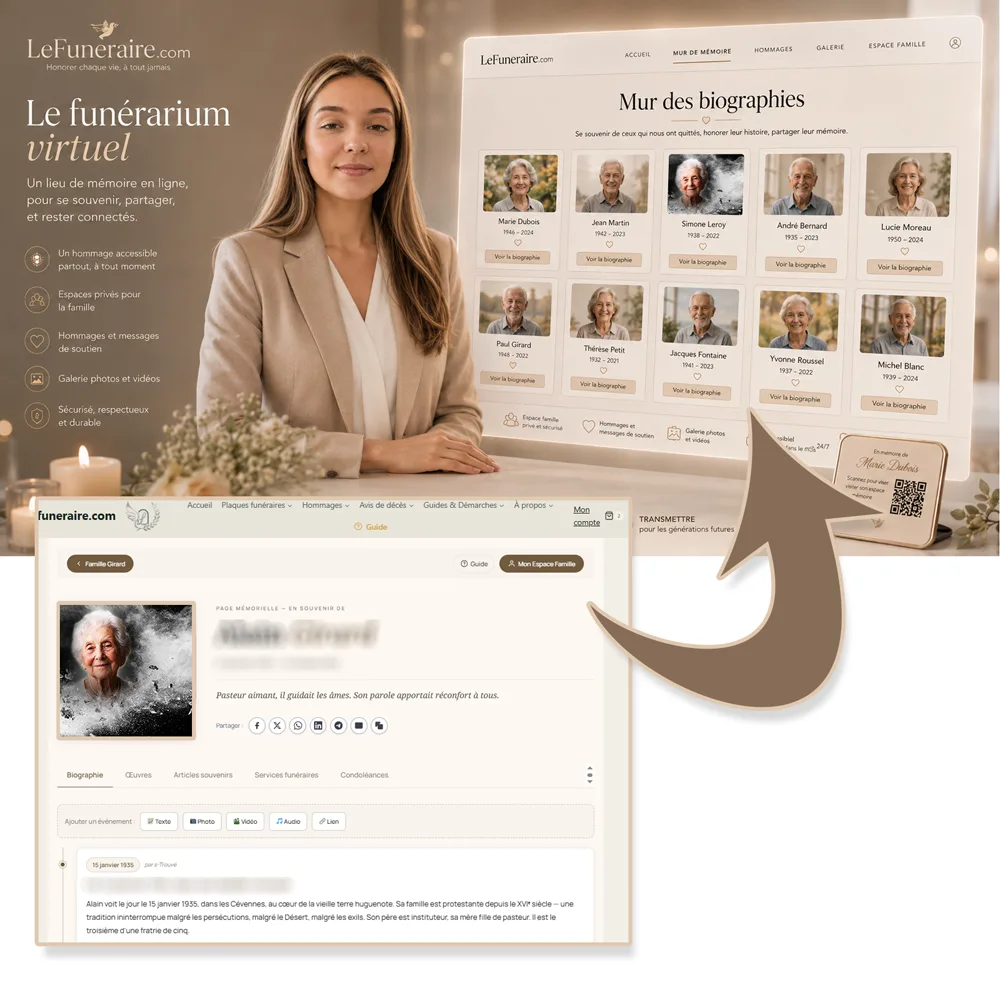 Funerarium virtuel — service complémentaire Infini