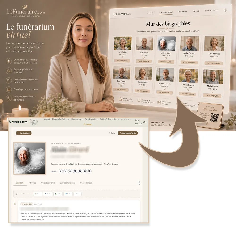 Funerarium virtuel — service complémentaire Infini