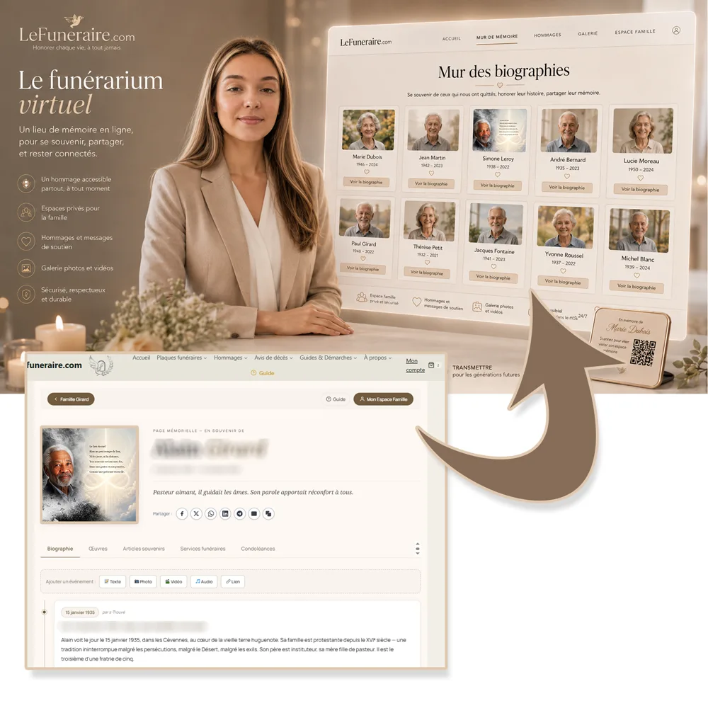 Funerarium virtuel — service complémentaire Infini