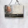 Plaque funéraire panoramique infini suspendue par cordelette, kit de fixation inclus, 1er sous-décor