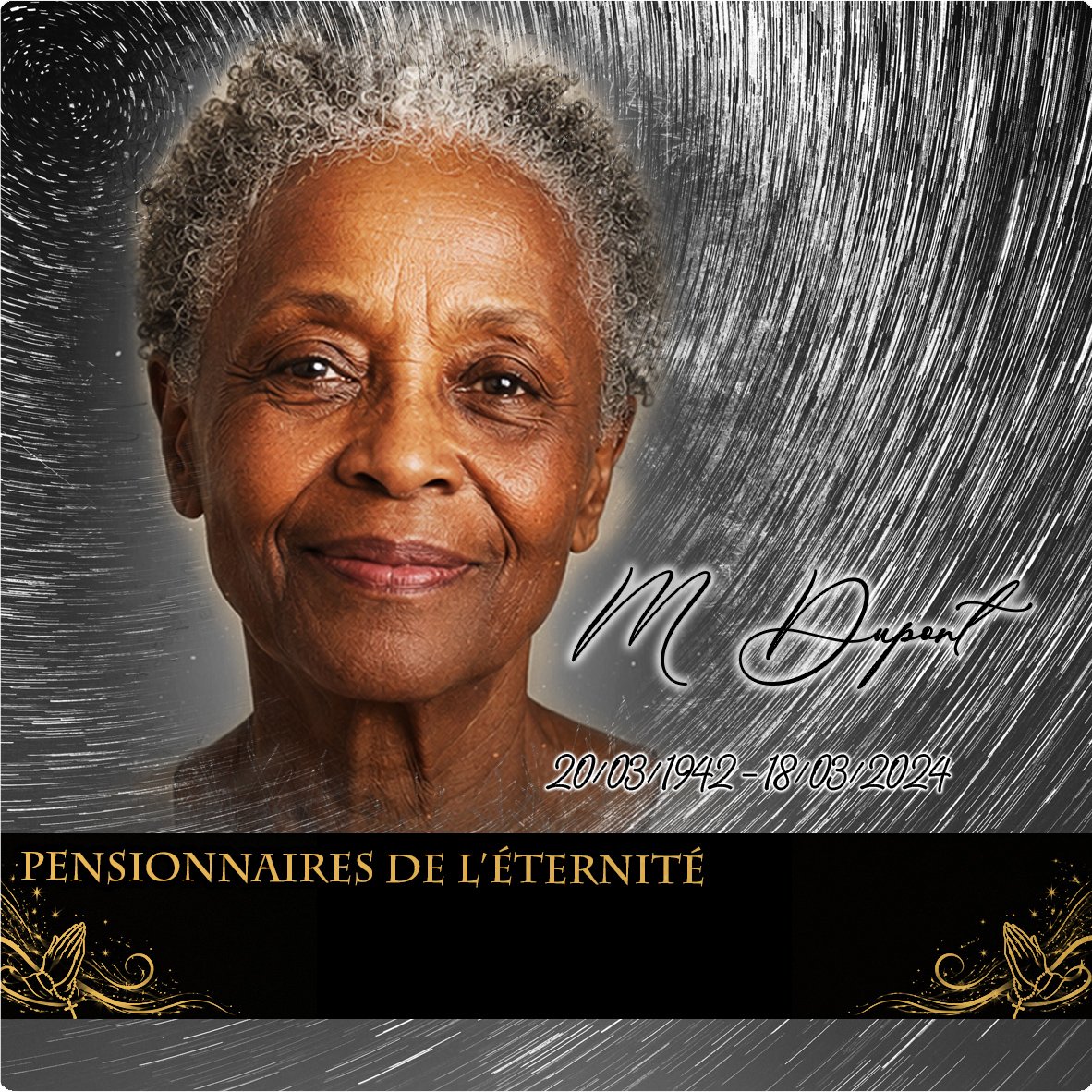 Plaque Carré Mains jointes effet Pastel, ambiance complète portrait + fond