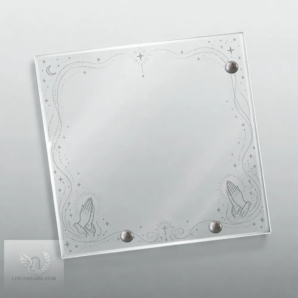 Plaque Carré Mains jointes nue motif 03