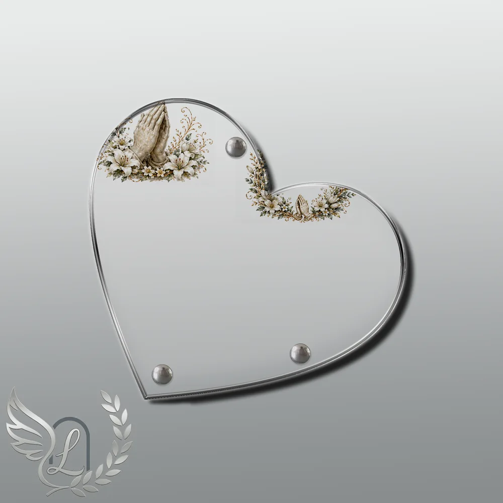 Plaque Cœur Mains jointes nue motif 01