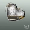 Plaque funéraire cœur mains jointes collée sur pierre tombale, double-face professionnel inclus, 1er sous-décor du thème