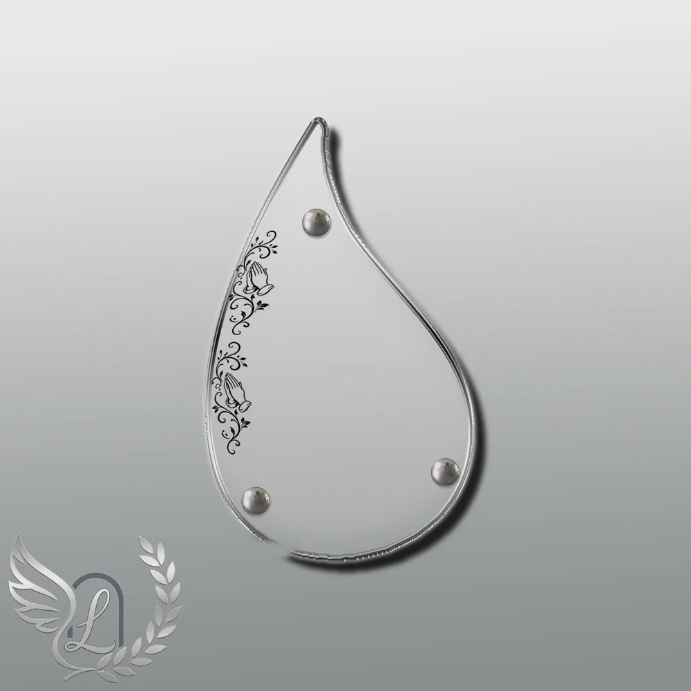 Plaque Flamme Mains jointes nue motif 03