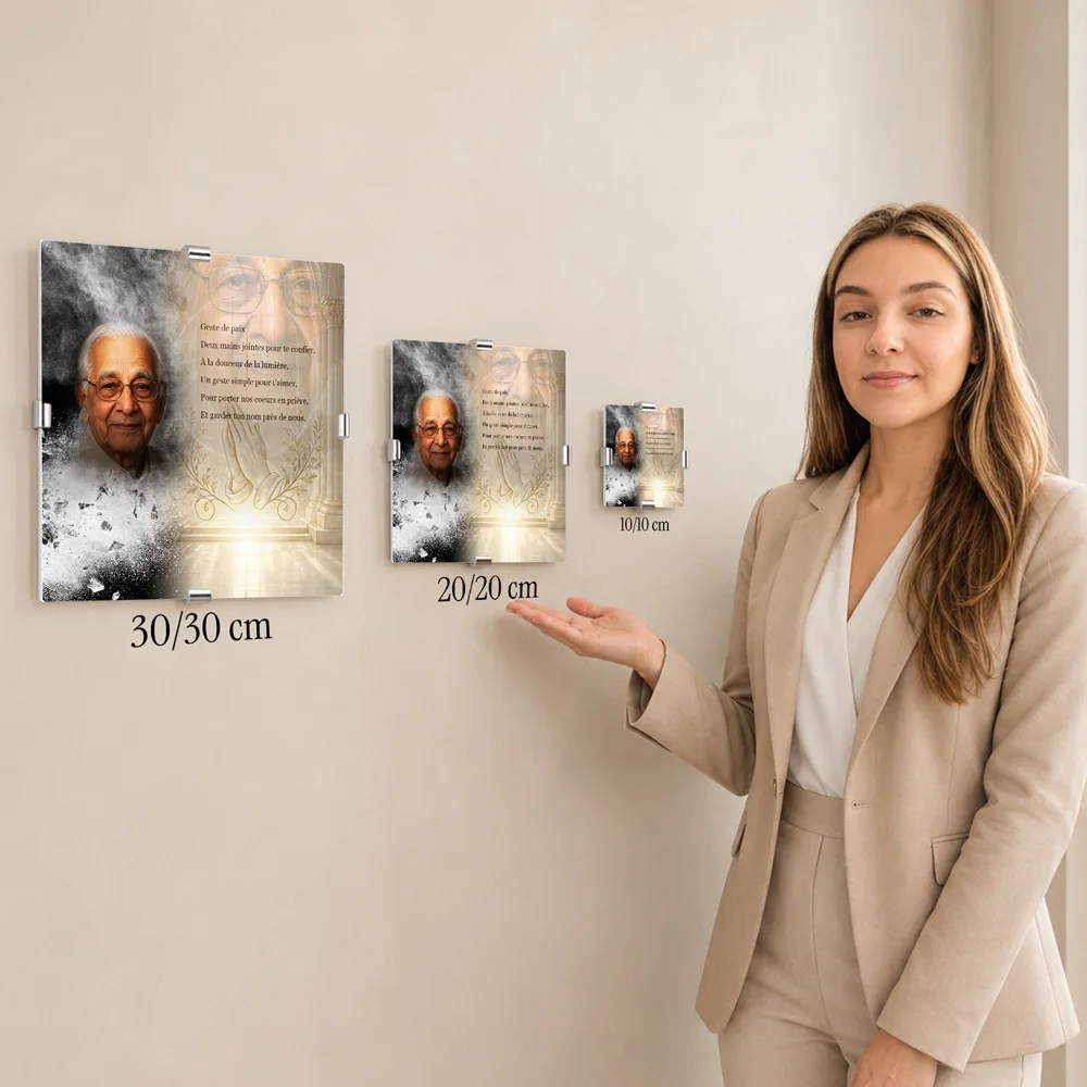 Cadre photo souvenir — service complémentaire Mains jointes