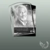 Plaque funéraire rectangle mains jointes collée sur pierre tombale, double-face professionnel inclus, 1er sous-décor du thème