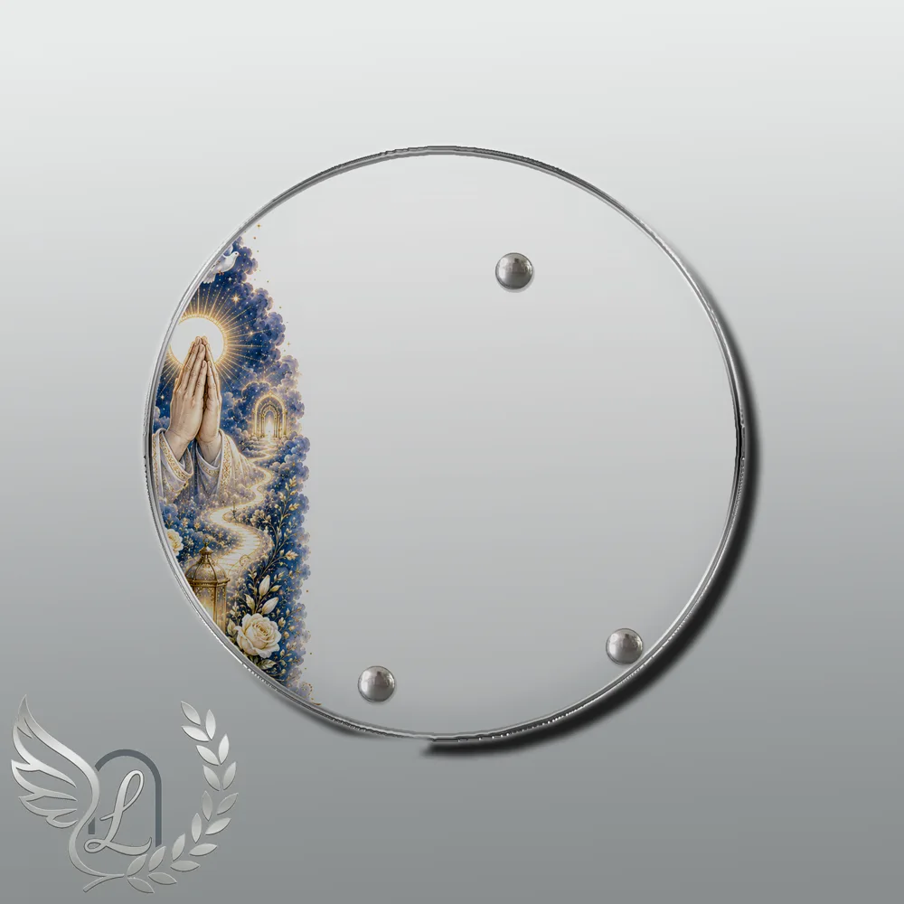 Plaque Circulaire Mains jointes nue motif 03