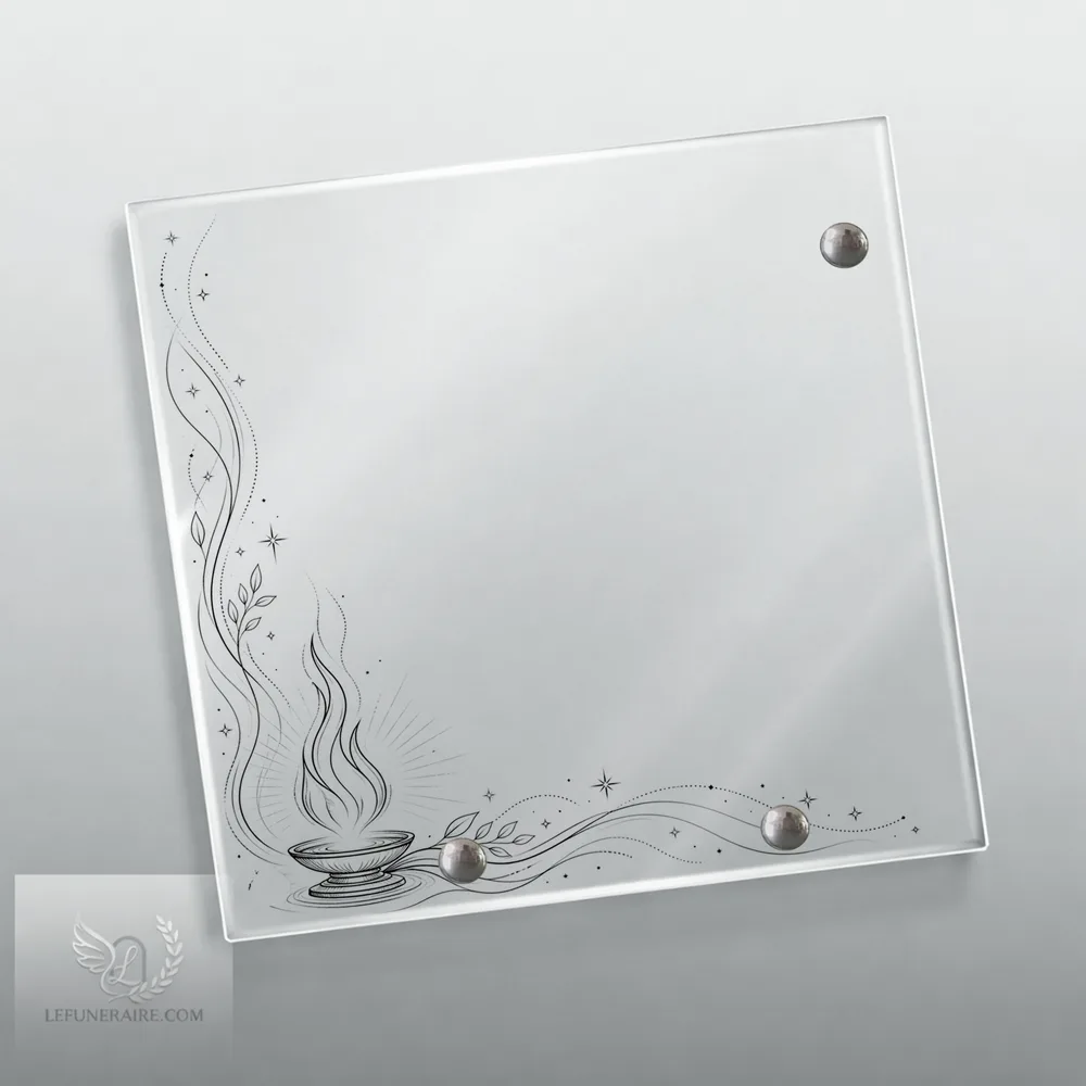 Plaque Carré Flamme éternelle nue motif 01