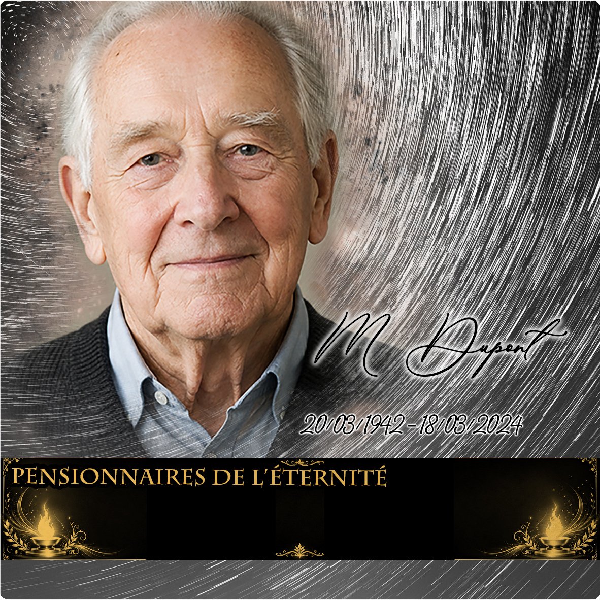 Plaque Carré Flamme éternelle effet Pastel, ambiance complète portrait + fond