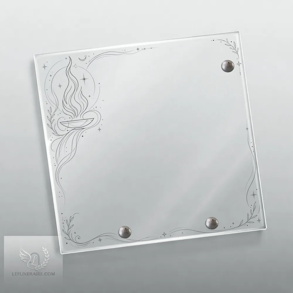 Plaque Carré Flamme éternelle nue motif 03