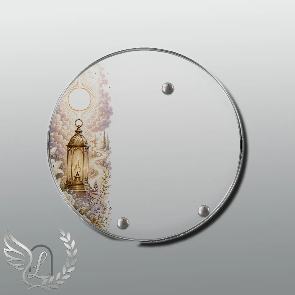 Plaque Circulaire Flamme éternelle nue motif 02