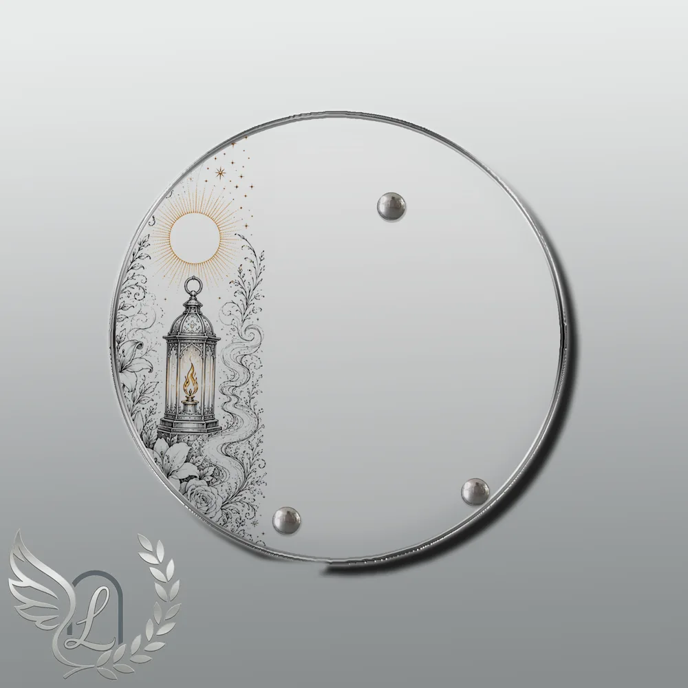 Plaque Circulaire Flamme éternelle nue motif 03