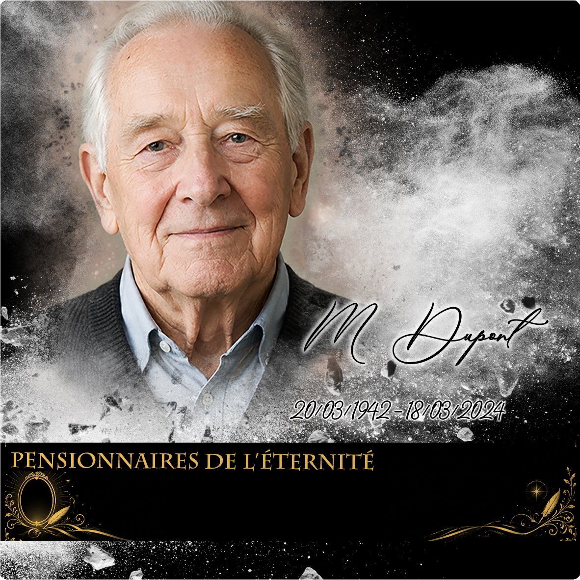 Plaque Carré Photo portrait effet Éclat, ambiance complète portrait + fond