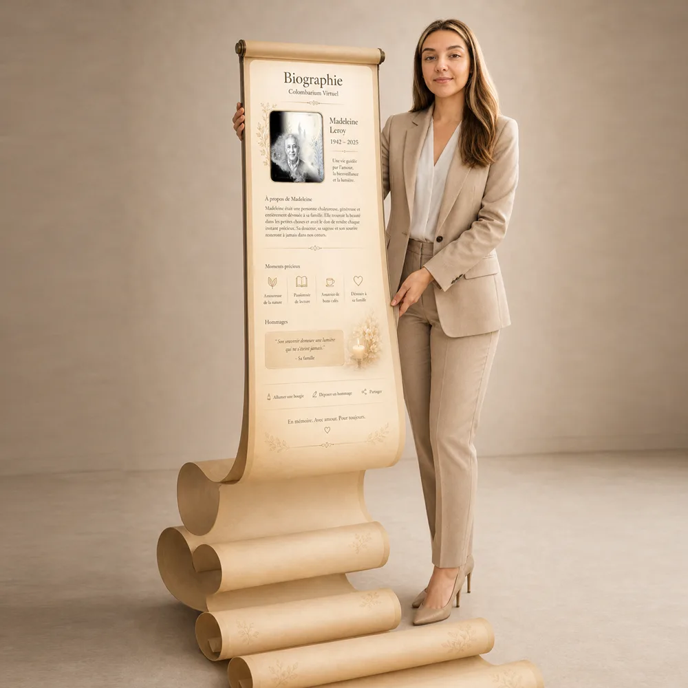 Biographie numérique — service complémentaire Photo portrait