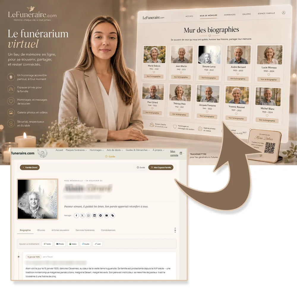 Funerarium virtuel — service complémentaire Photo portrait