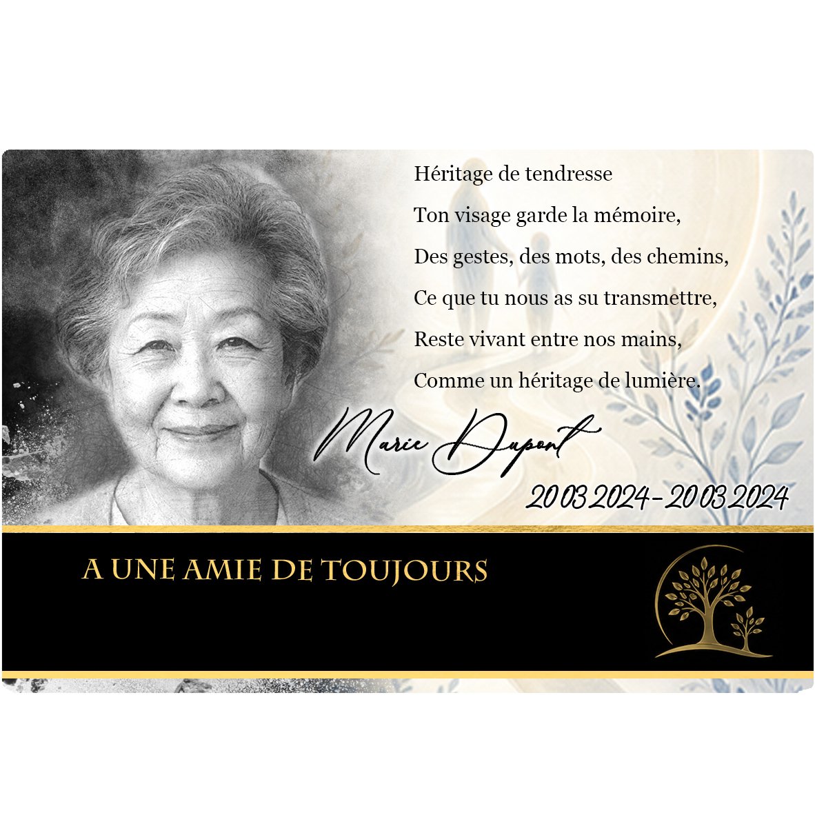 Plaque Panoramique Photo portrait effet Éclat, ambiance complète portrait + fond