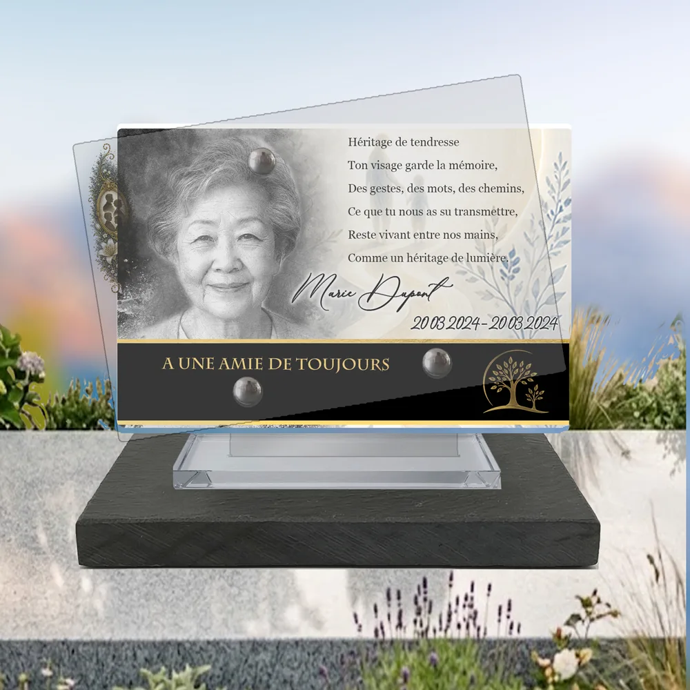 Plaque Panoramique Photo portrait à poser sur socle ardoise du Brésil