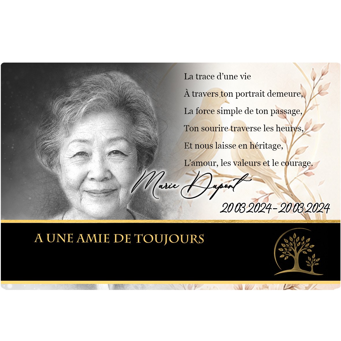 Plaque Panoramique Photo portrait effet Pastel, ambiance complète portrait + fond