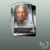 Plaque funéraire rectangle photo portrait collée sur pierre tombale, double-face professionnel inclus, 1er sous-décor du thème
