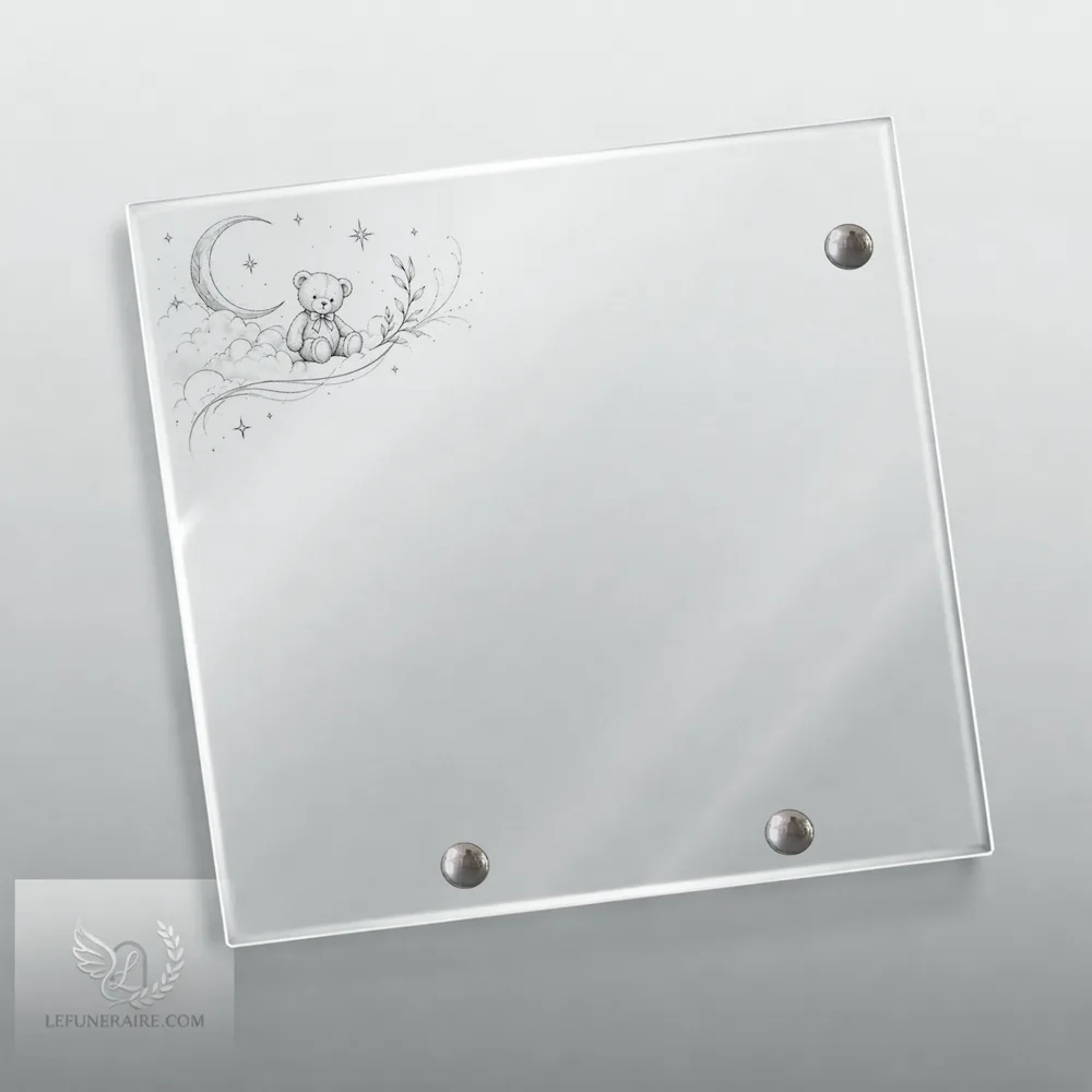 Plaque Carré Enfant nue motif 01