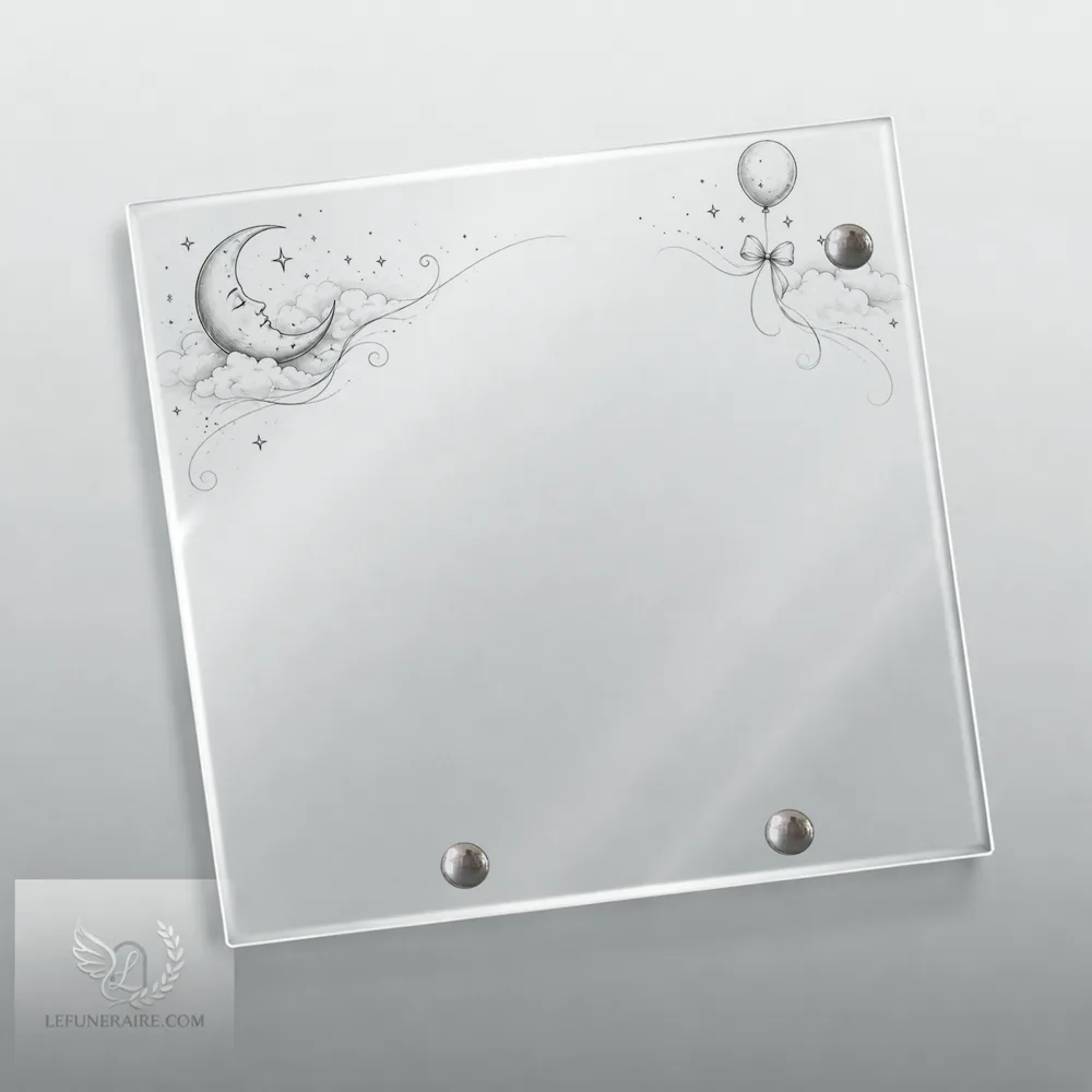 Plaque Carré Enfant nue motif 02