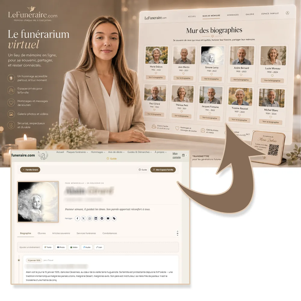 Funerarium virtuel — service complémentaire Enfant